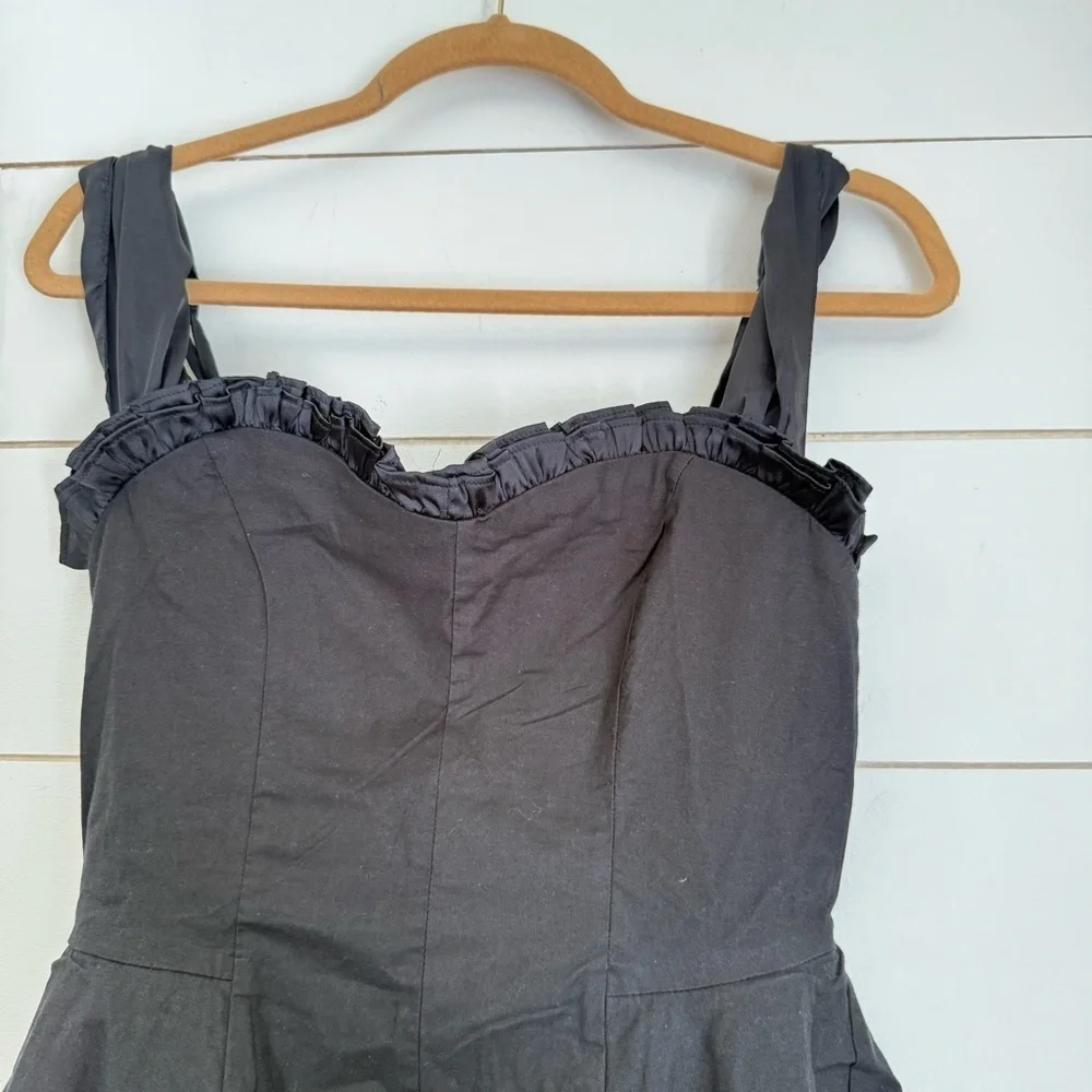 NWOT Free People midnight magic mini skater dress in black